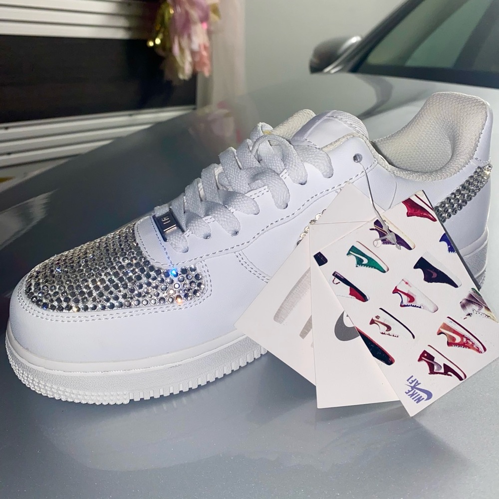 NWT Custom Rhinestoned Nike Air Force 1s!